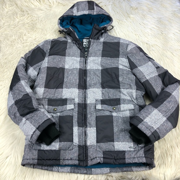Billabong Other - Billabong Plaid Hooded Fleece Lined Winter Coat